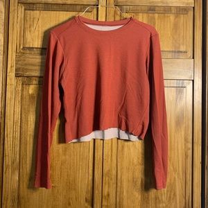 Cropped Athletic Long Sleeve Top